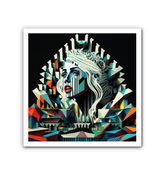 Vintage punk concert poster wrapped canvas